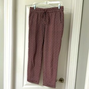 J. Crew Red Patterned Pants
